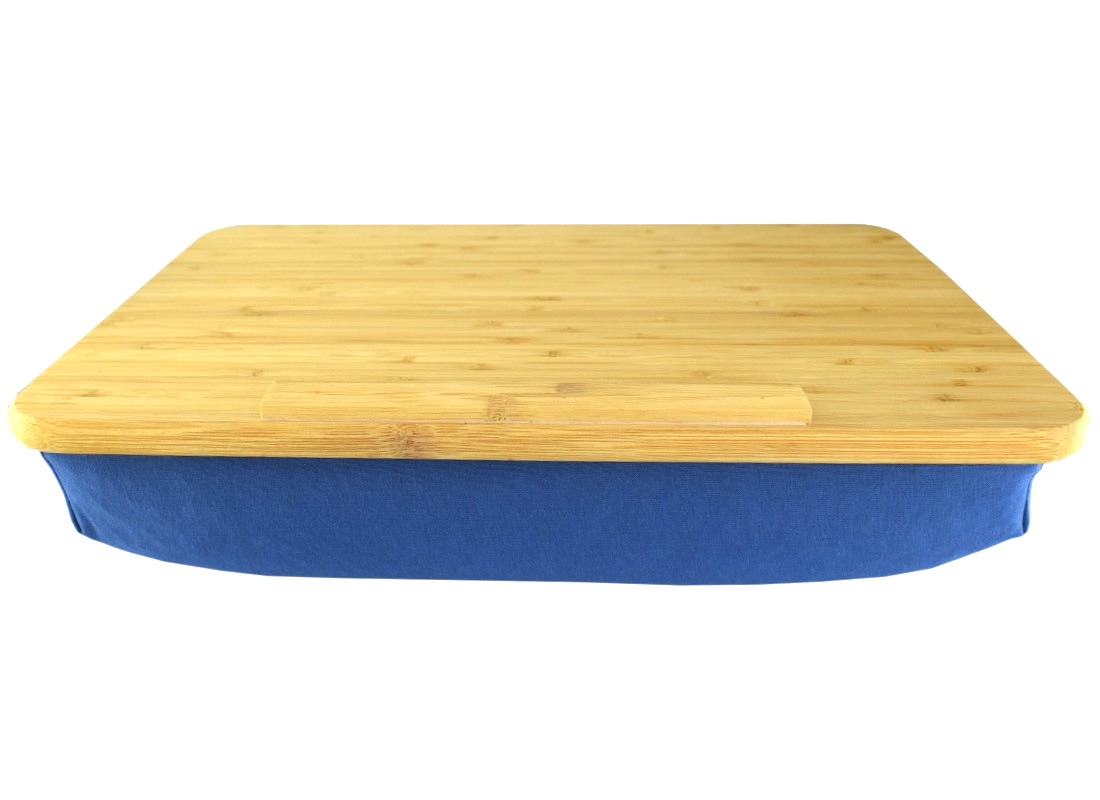 Laptopkissen - Knietablett aus Bambus Blau